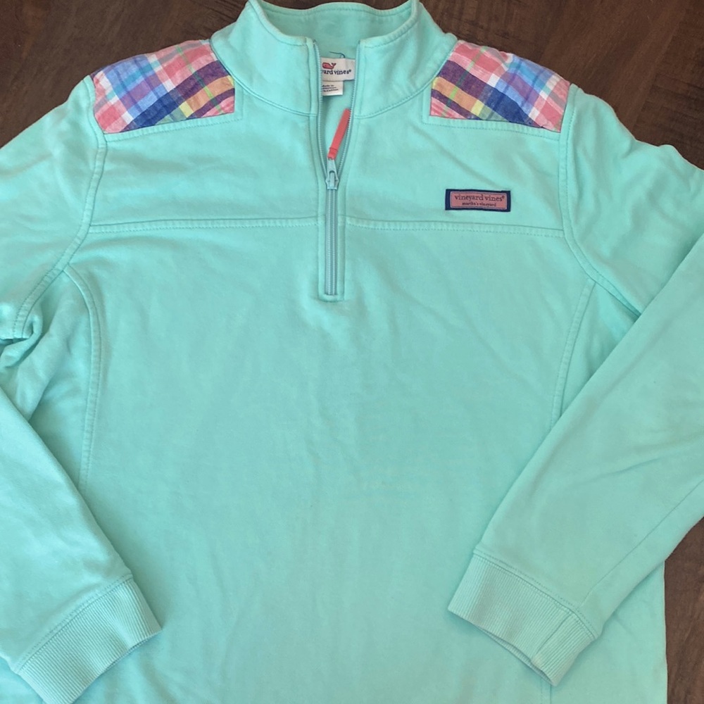 Vineyard Vines Mint & Madras Shep Shirt - L